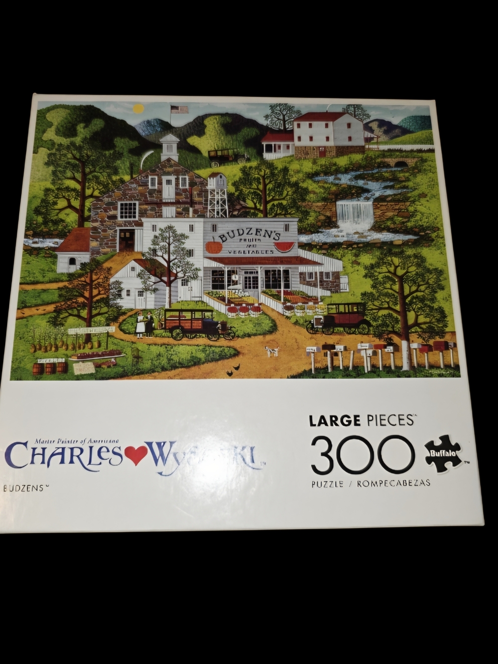 Charles Wysocki Budzens 300-Piece Puzzle - Colorful Farm Scene